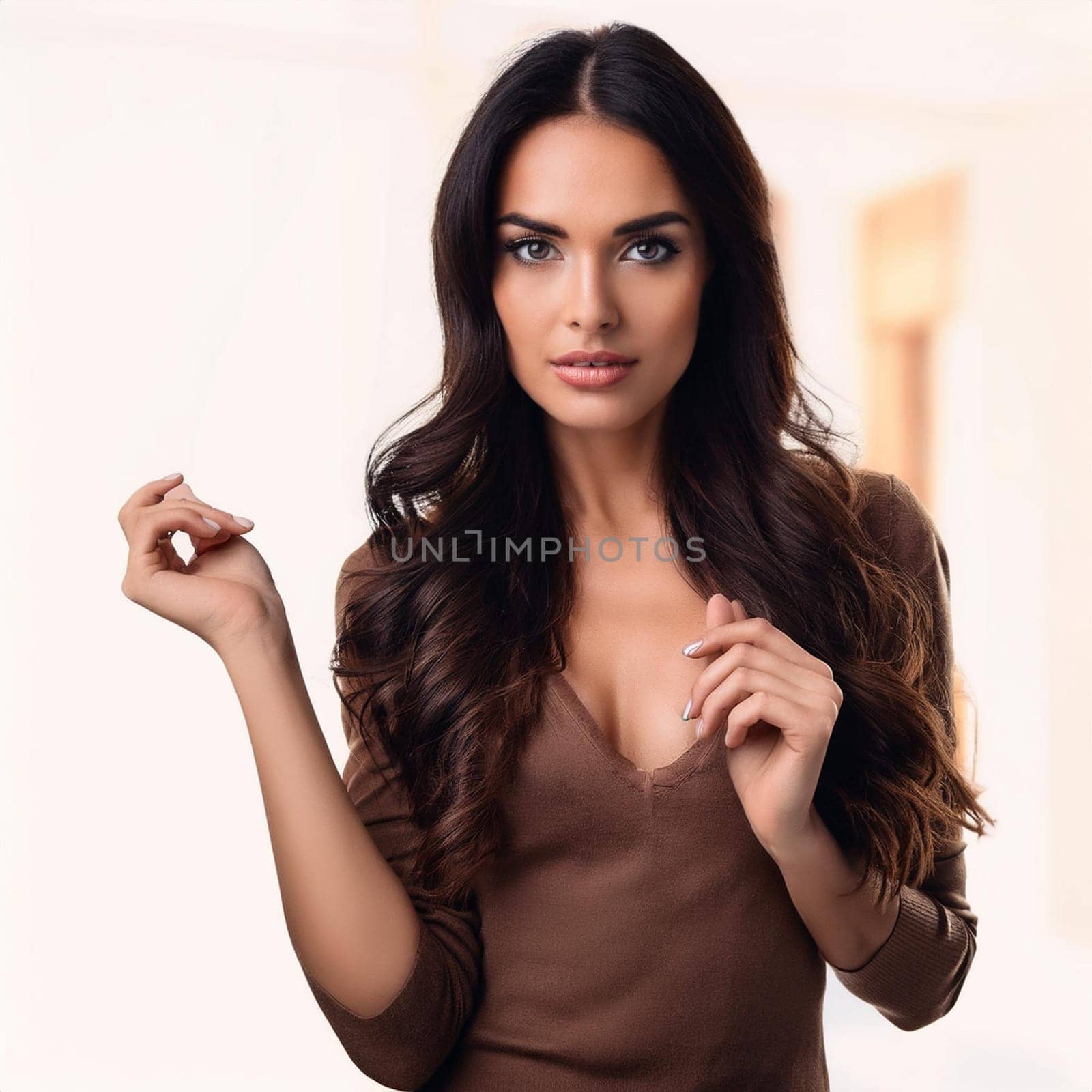 gorgeous female model portrait, AI generated image