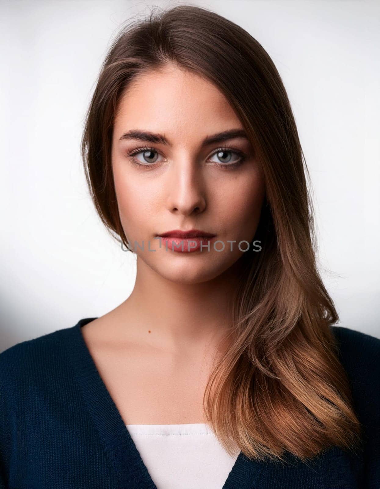 regular girl next door understated beauty, AI generated image