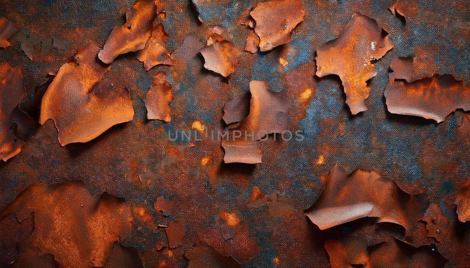 rusted steel metal texture useful as a background, AI generated image