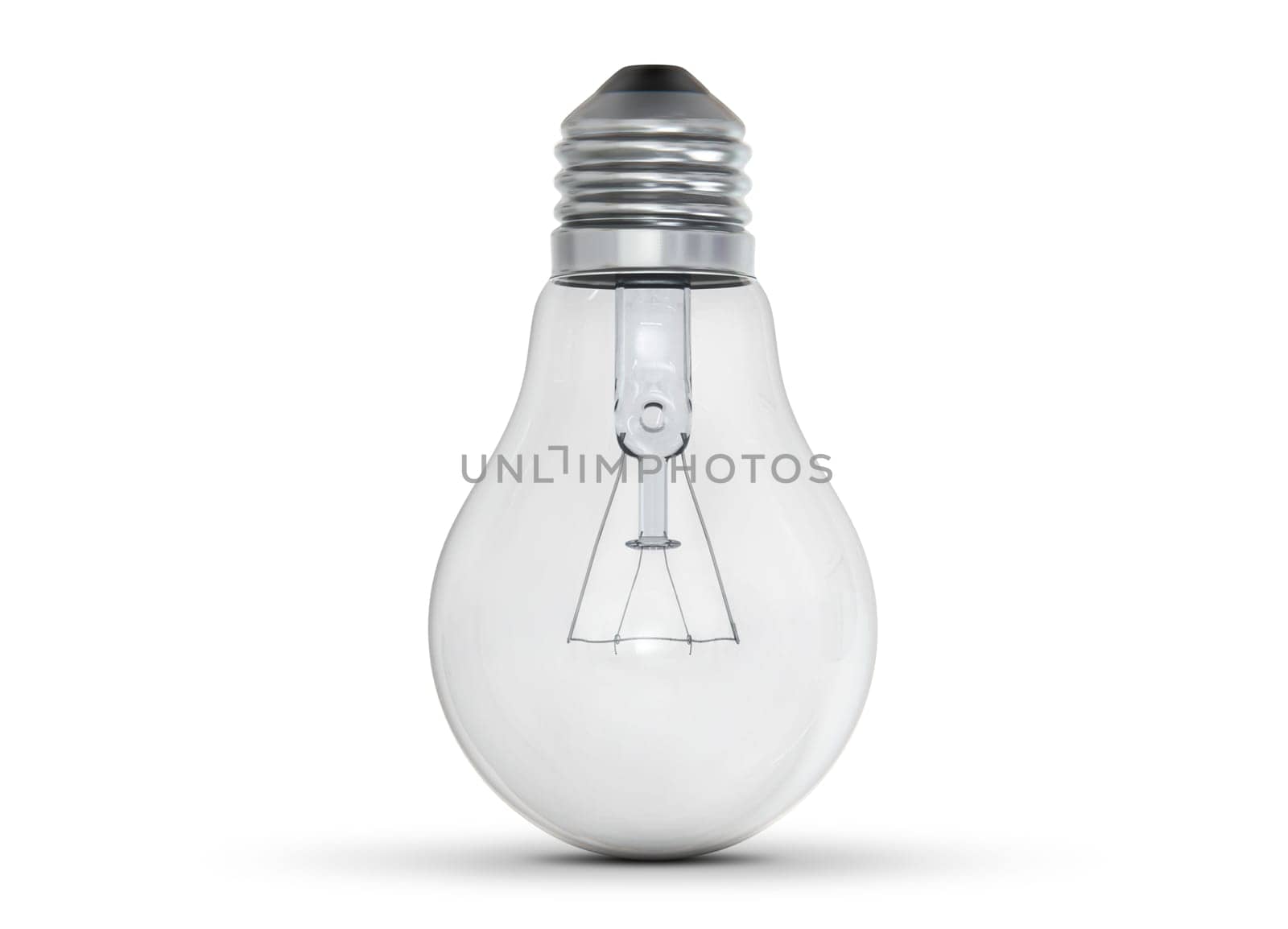 lighted bulb isolated on white background