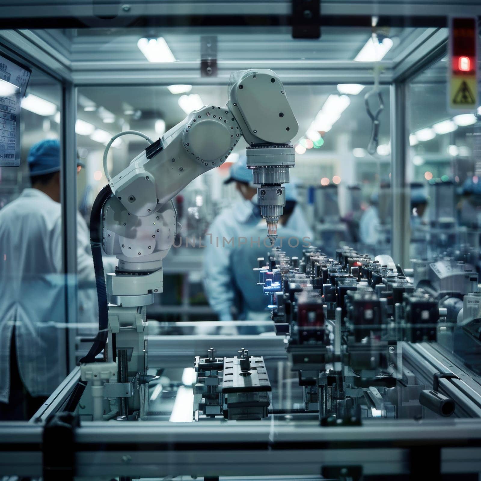 Industrial production of pharmaceuticals. AI generative.
