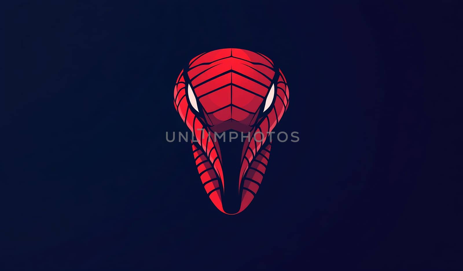 This artwork features a snake with a striking red and black pattern resembling spider web designs, highlighting creative artistry.