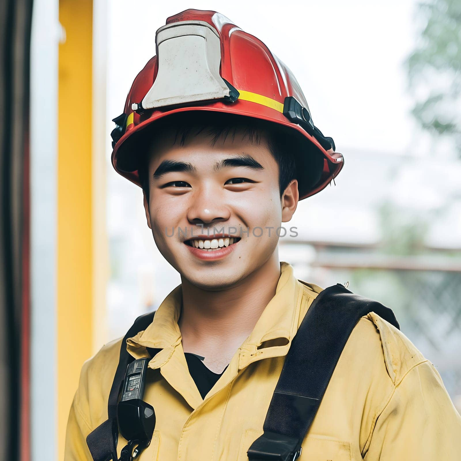 Firefighting Young Fireman Hero Work Profession