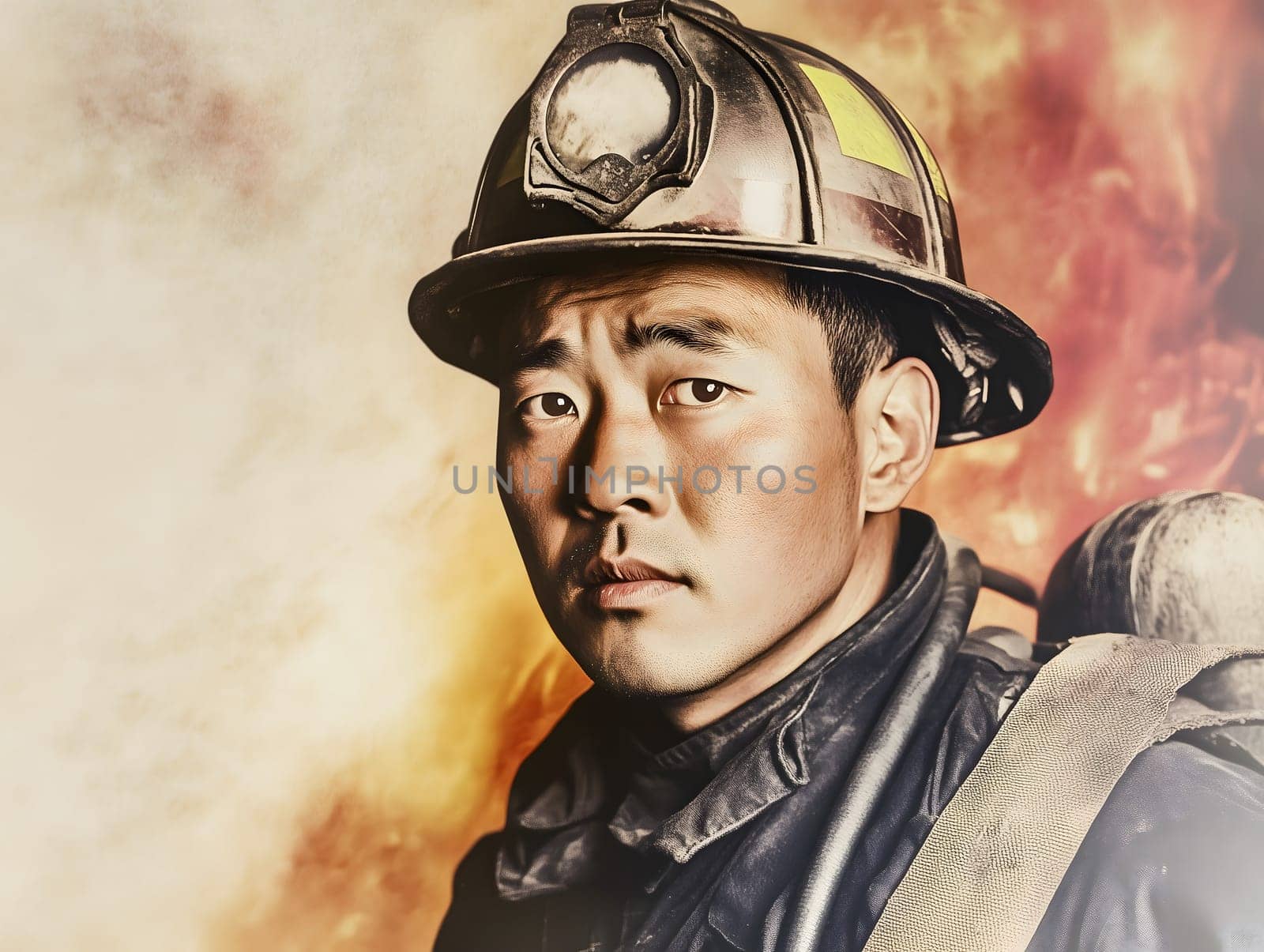 Firefighting Young Fireman Hero Work Profession