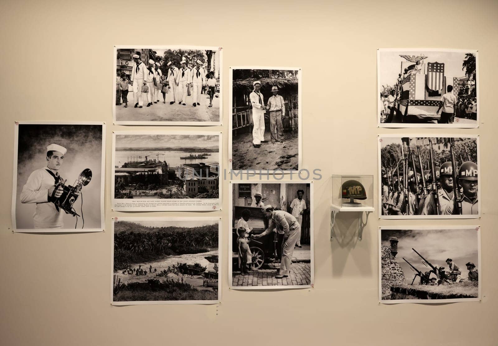 Venice, Italy - May 7 2024: Foreigners Everywhere 60th Venice Art Biennale in Venice. The Museum of the Old Colony by Pablo Delano. Art installation Explores the Legacies of Colonialism in Puerto Rico