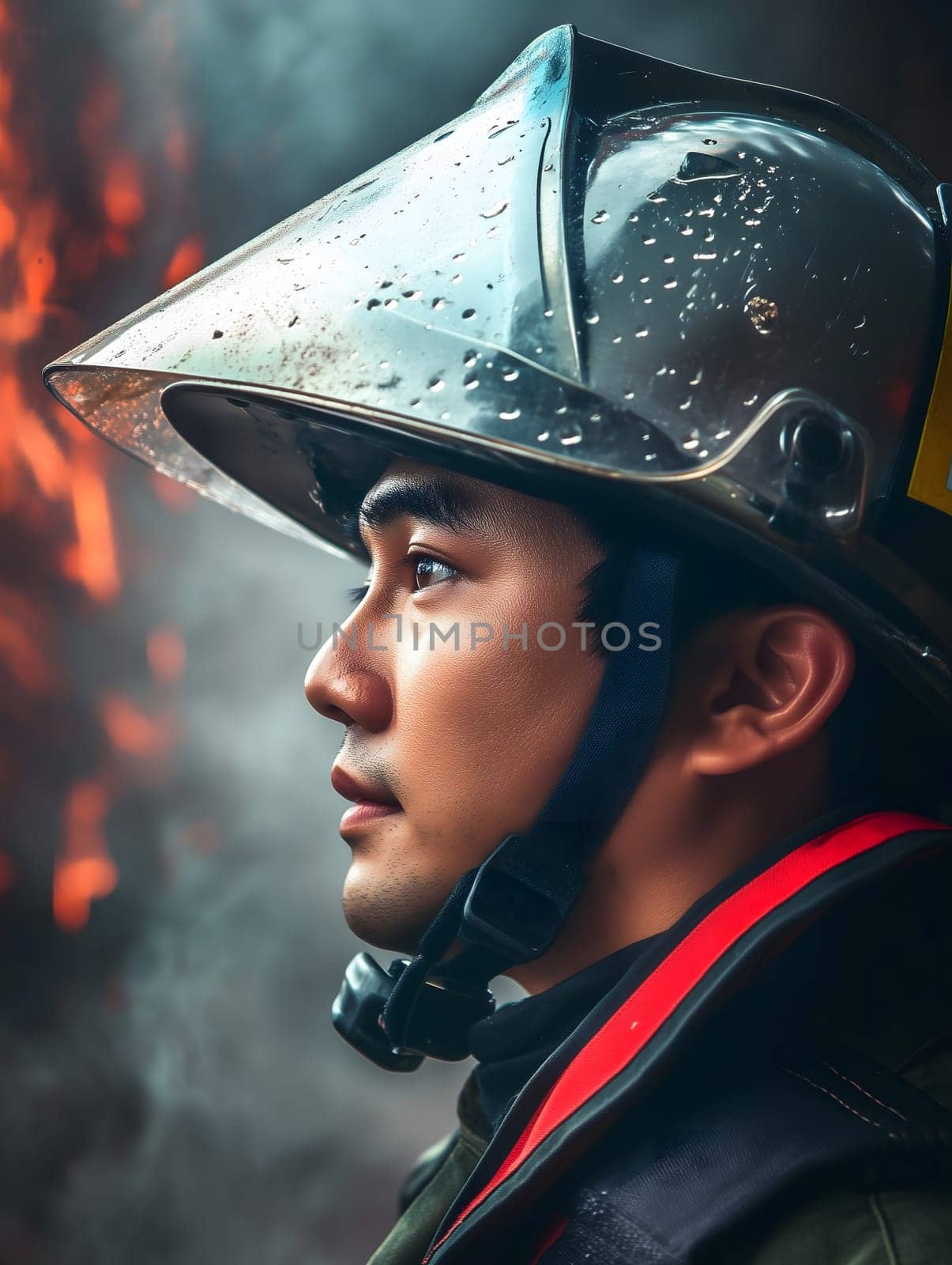 Firefighting Young Fireman Hero Work Profession