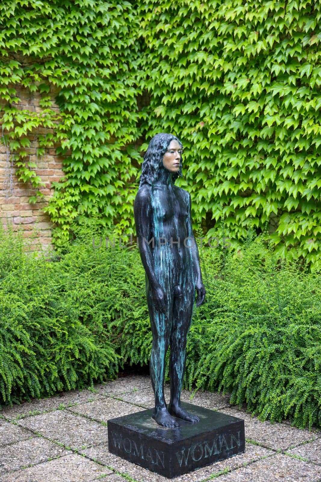 Venice, Italy - May 7 2024: Foreigners Everywhere 60th Venice Art Biennale in Venice. Puppies Puppies by Jade Guanaro Kuriki Olivo. A Sculpture for Trans Women.