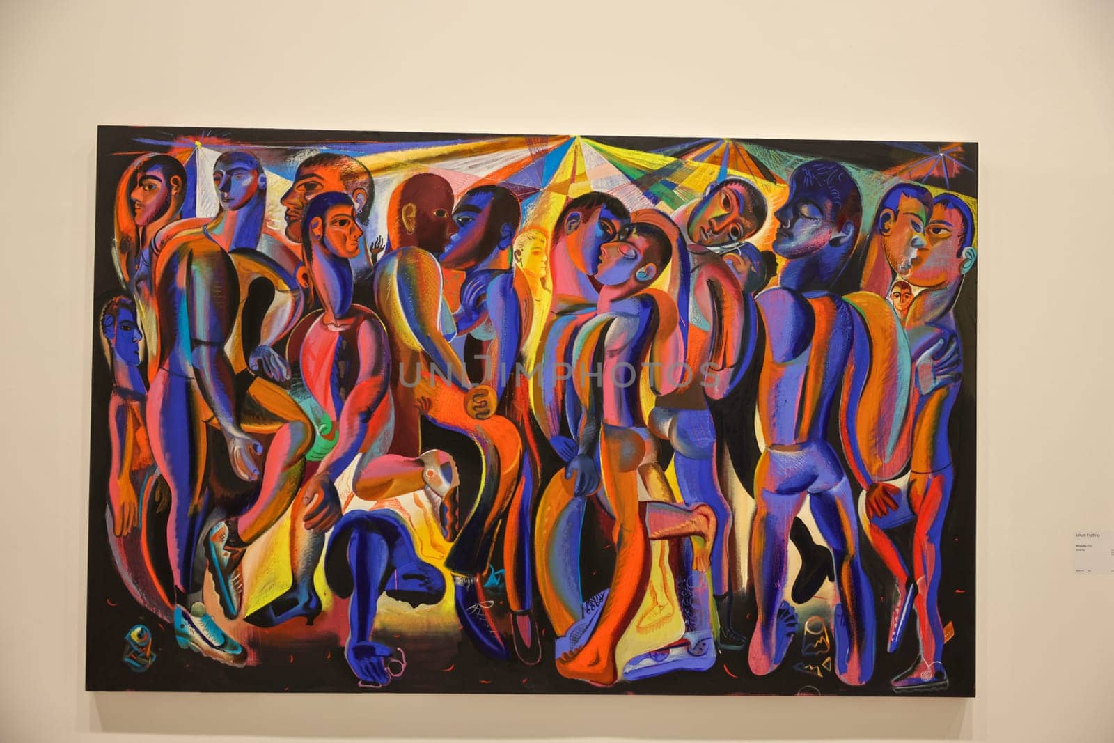 Venice, Italy - May 7 2024: Foreigners Everywhere 60th Venice Art Biennale in Venice. Metropolitan by Louis Fratino. Oil on canvas