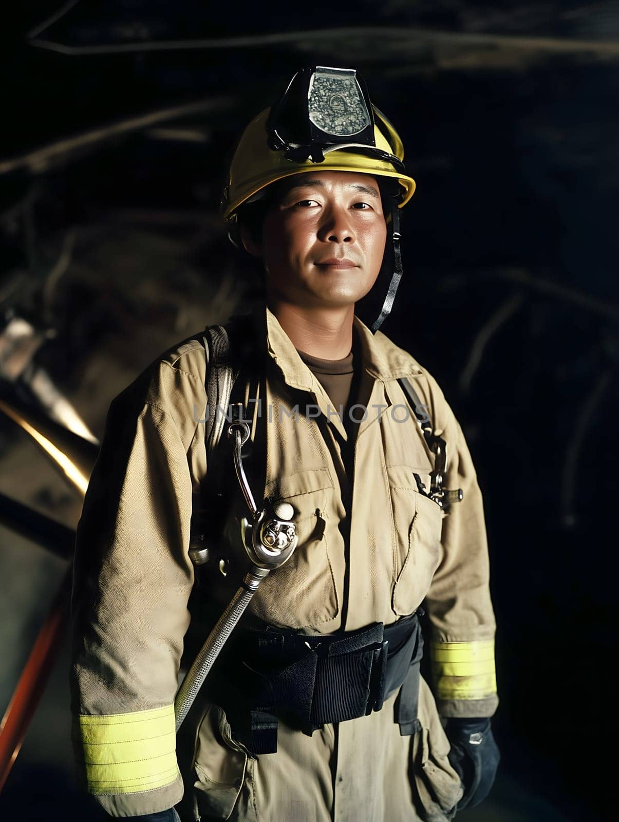 Firefighting Young Fireman Hero Work Profession