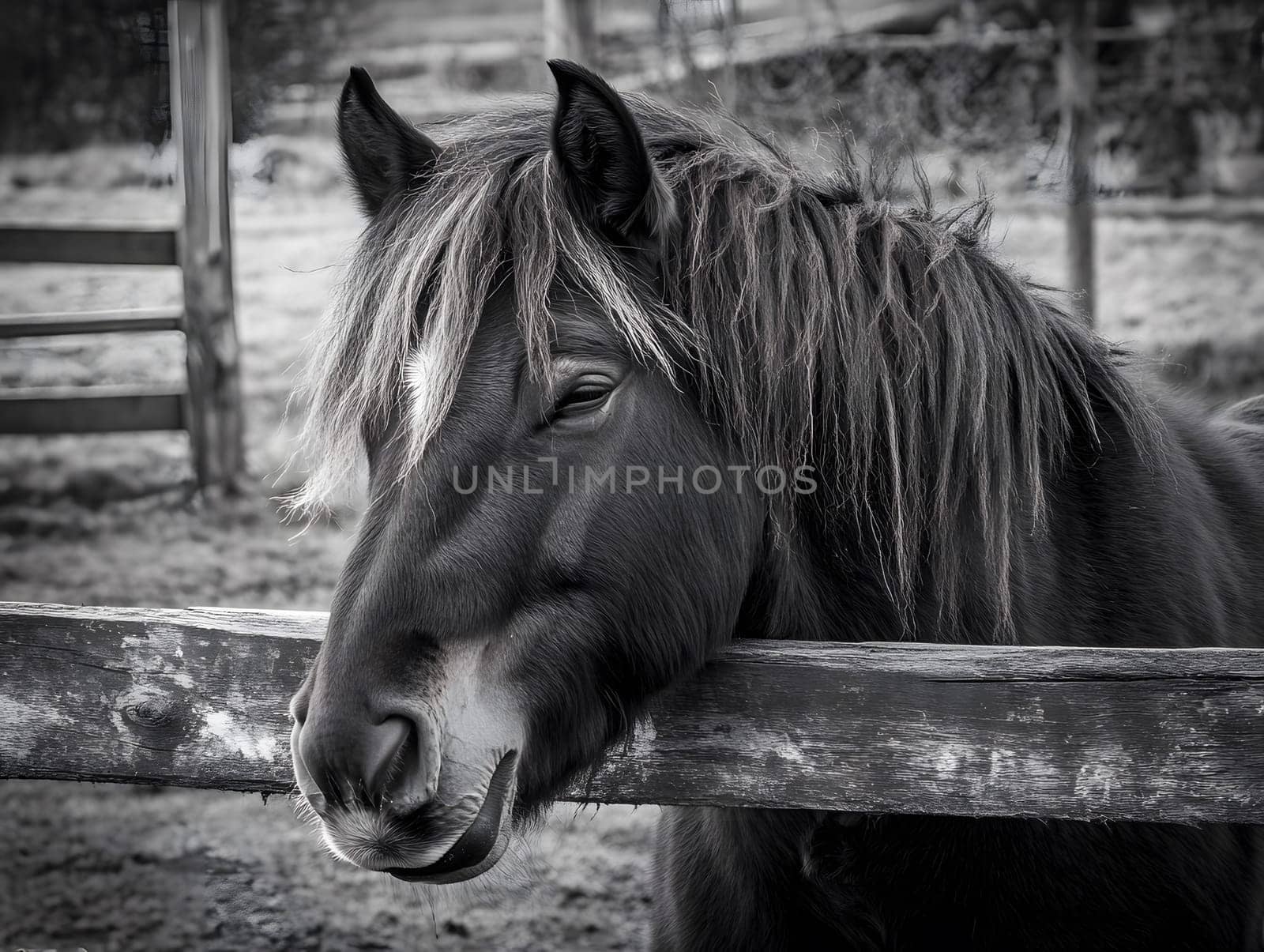 Depressed Brown Horse Wildlife Pony Animal Equine