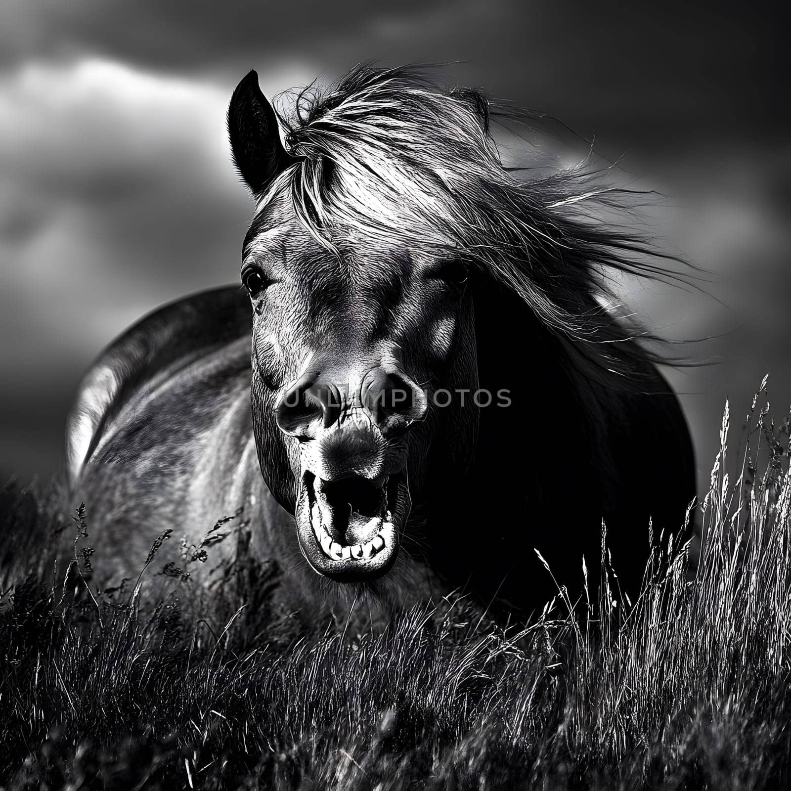 Angry Aggressive Brown Horse Wildlife Pony Equine