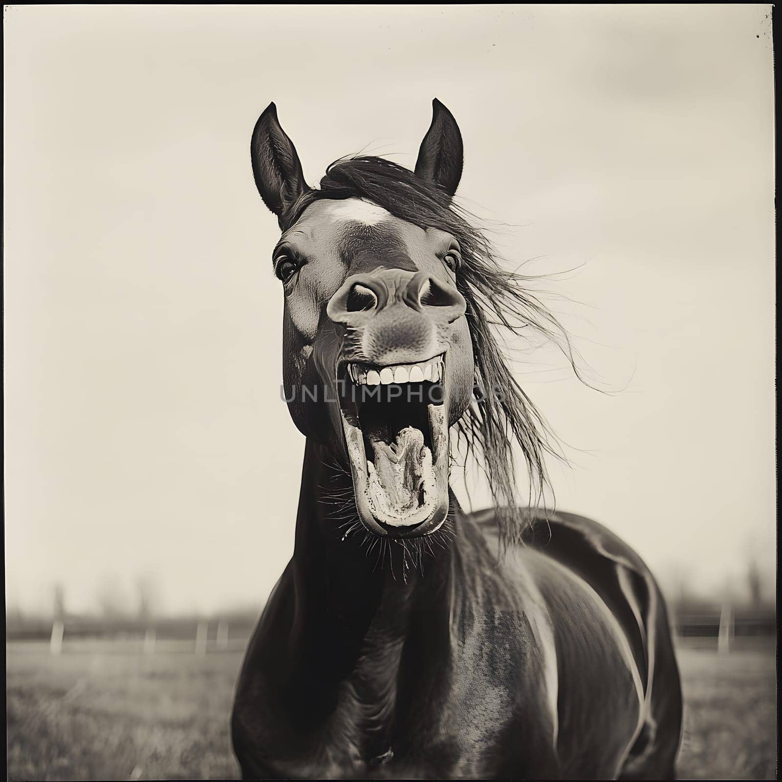 Angry Aggressive Brown Horse Wildlife Pony Equine