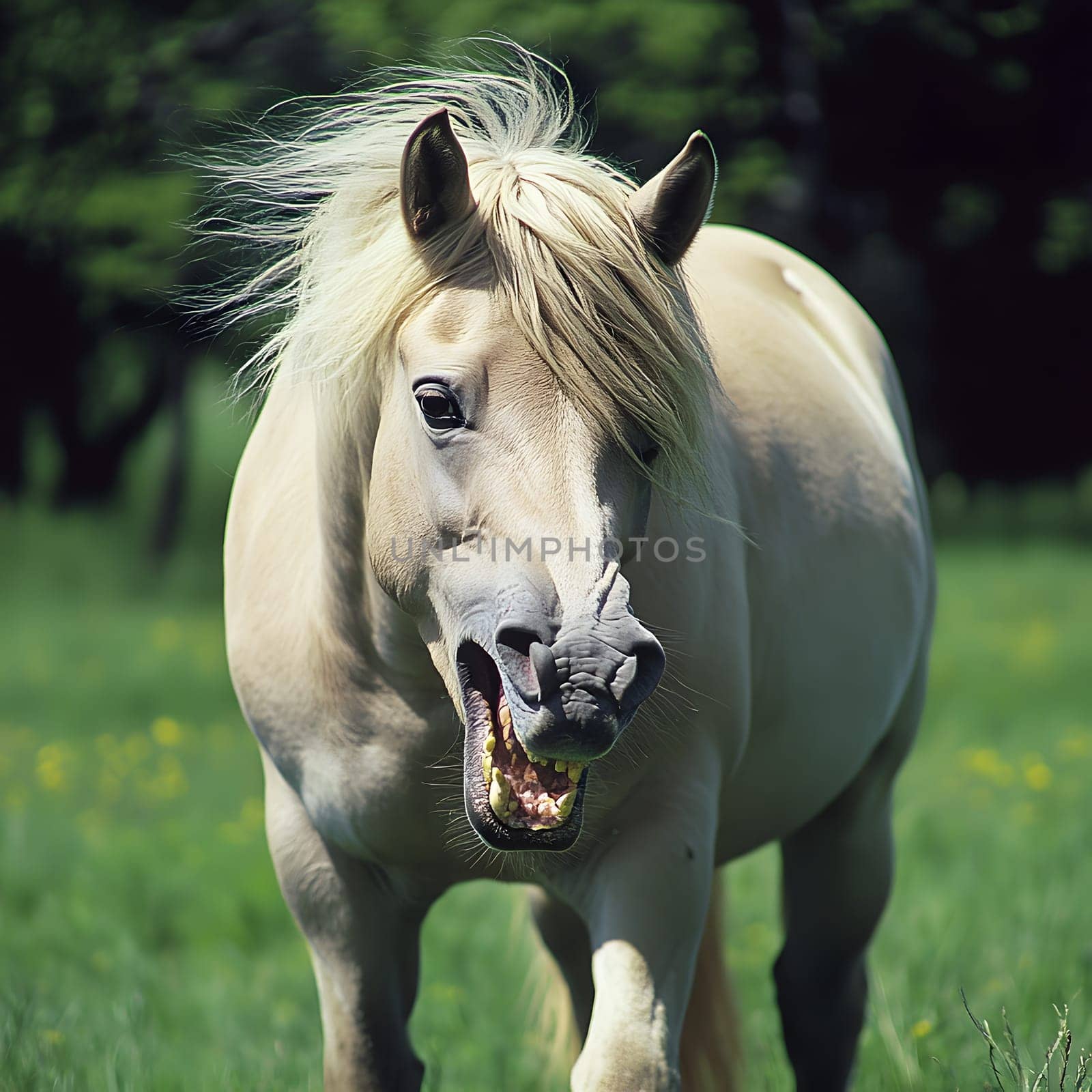 Angry Aggressive Brown Horse Wildlife Pony Equine