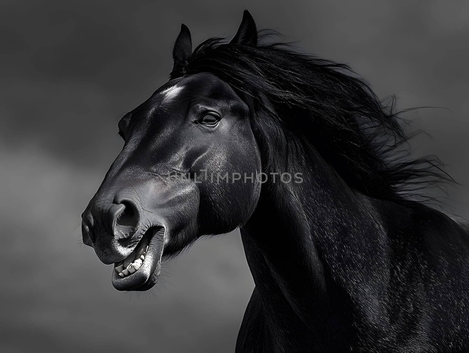 Angry Aggressive Brown Horse Wildlife Pony Equine