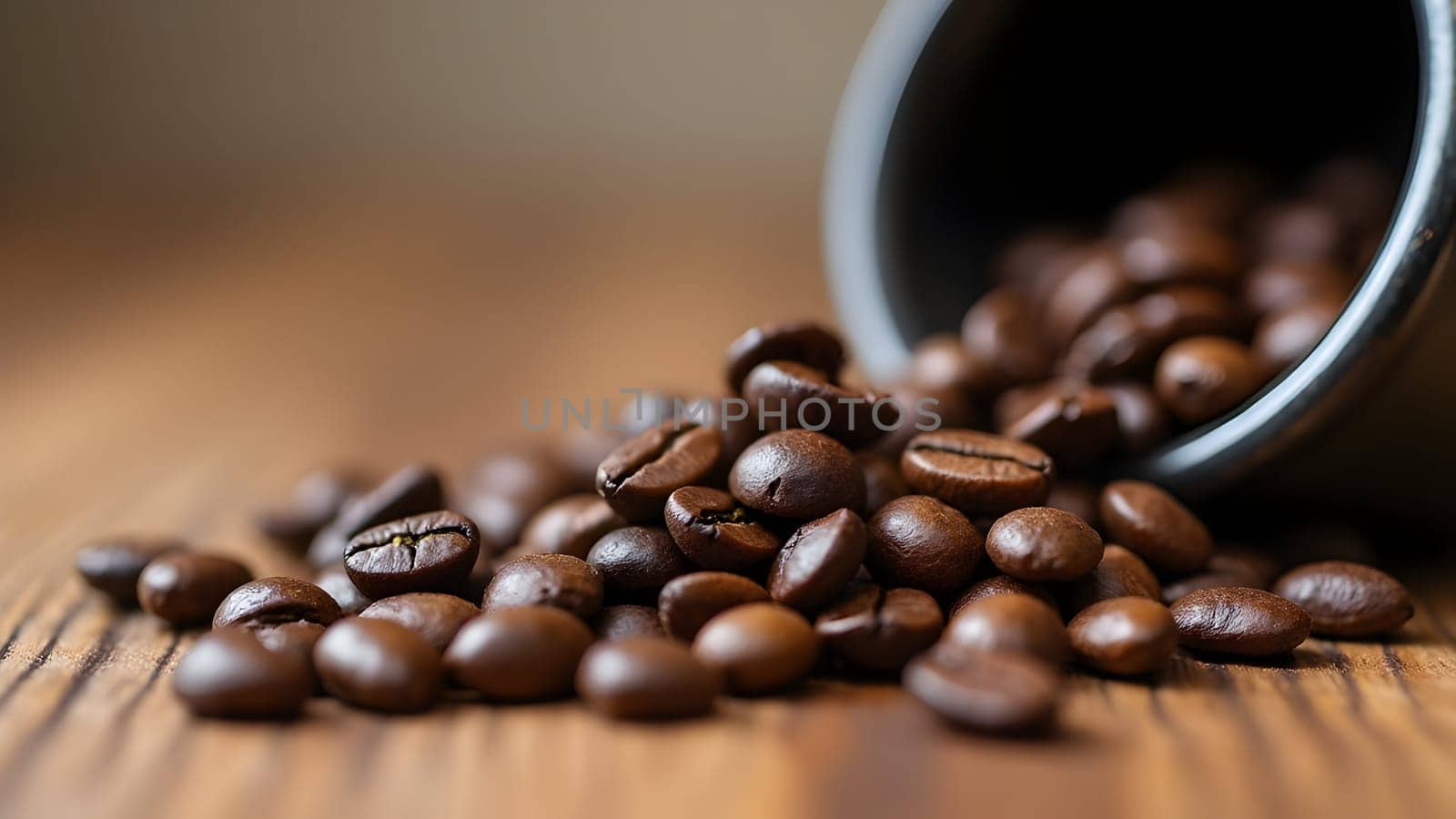 Closeup of the coffee beans