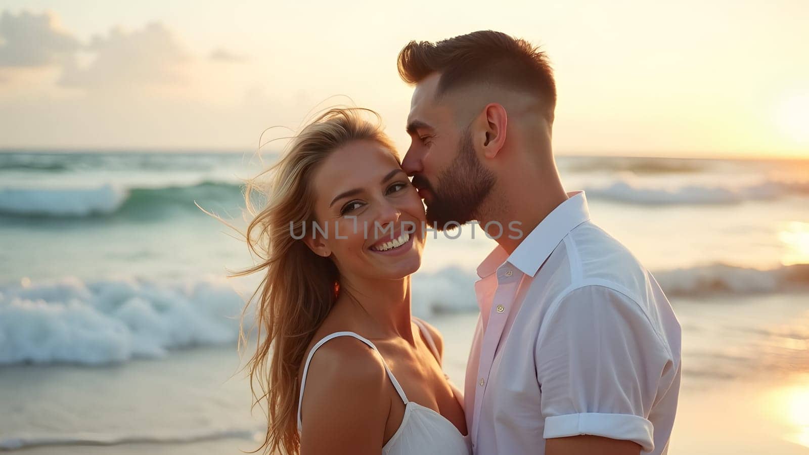Happy couple at the beach