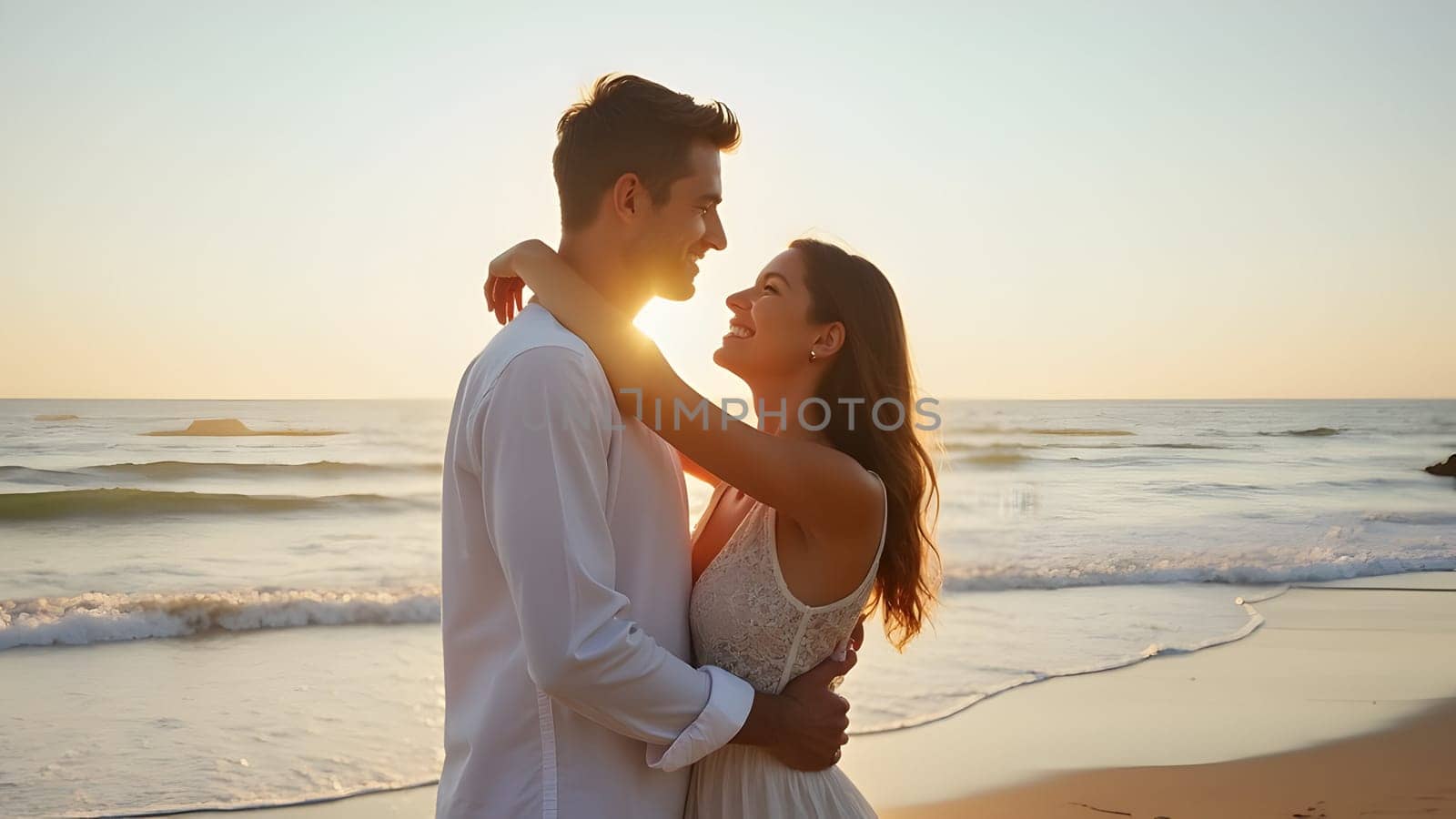 Happy couple at the beach