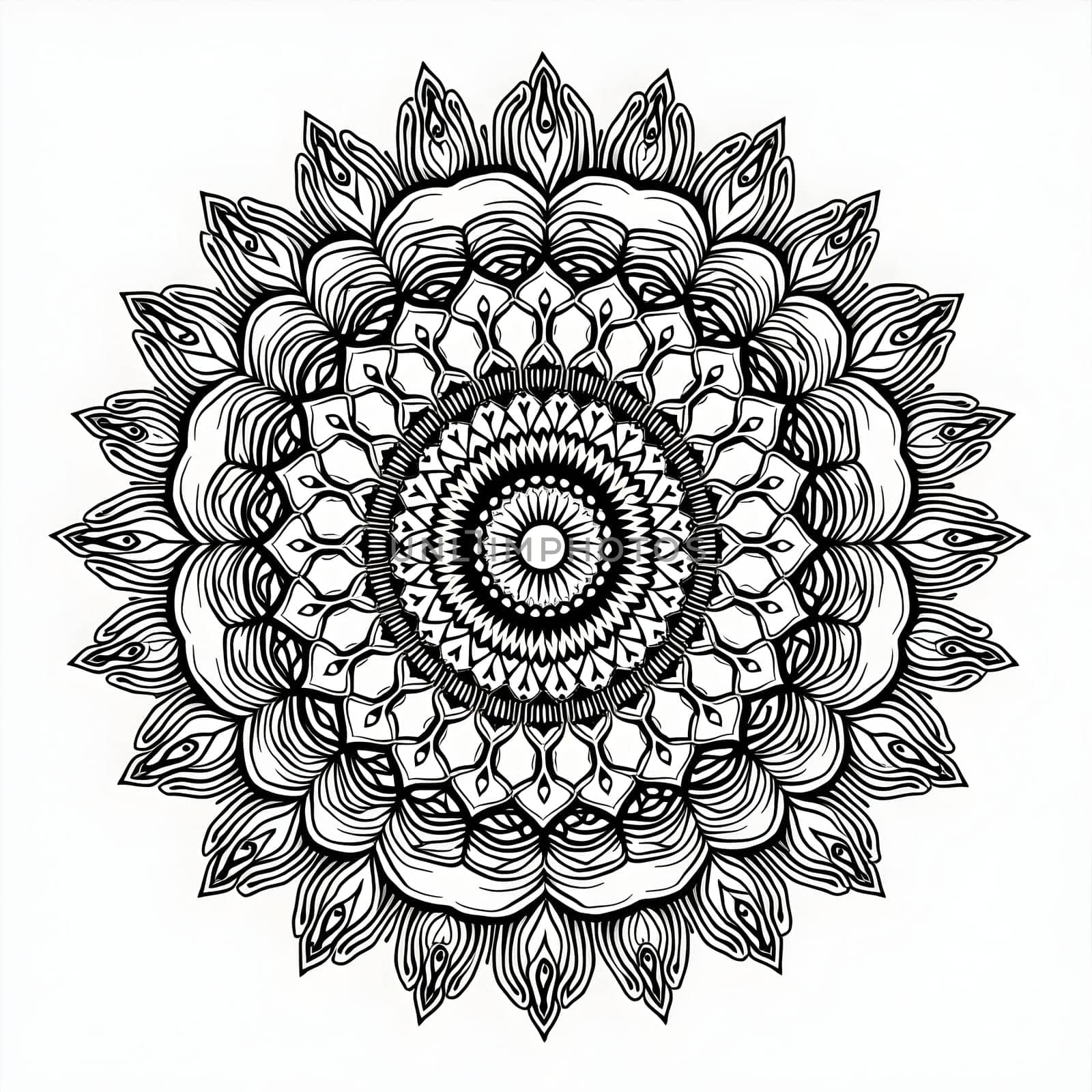 Mandala isolated on the white