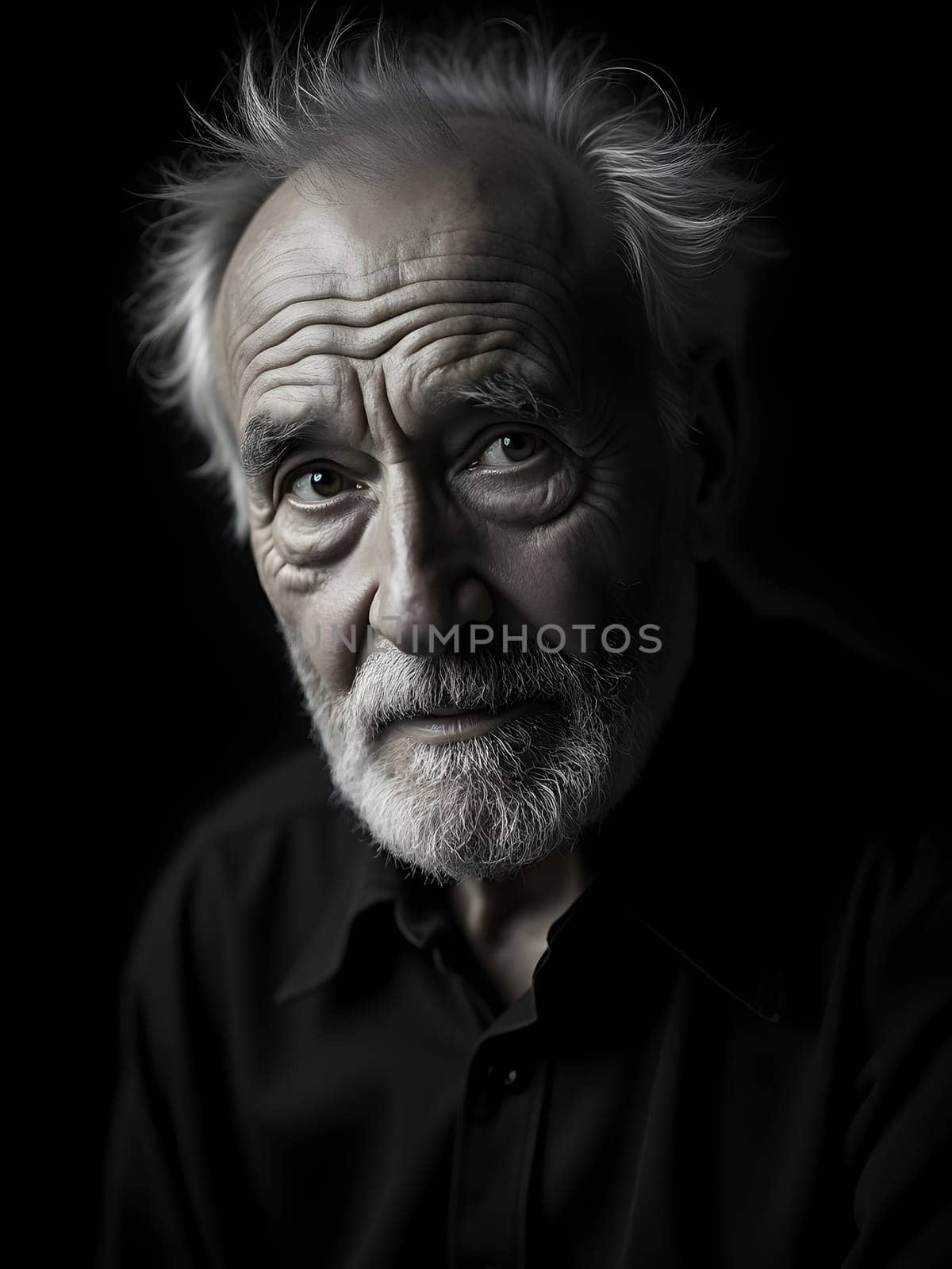 Portrait of the old man with beard