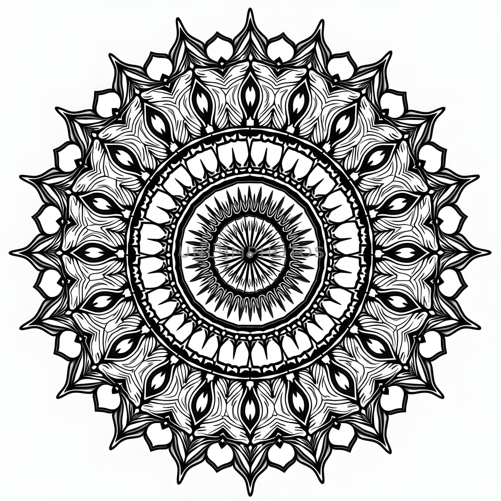 Mandala isolated on the white
