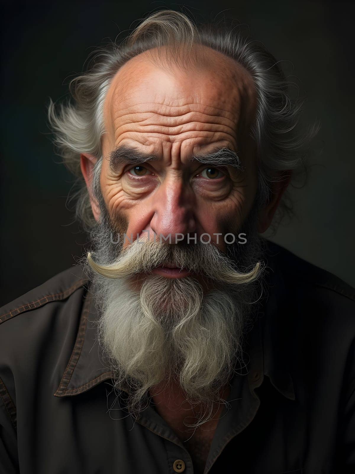 Portrait of the old man with beard