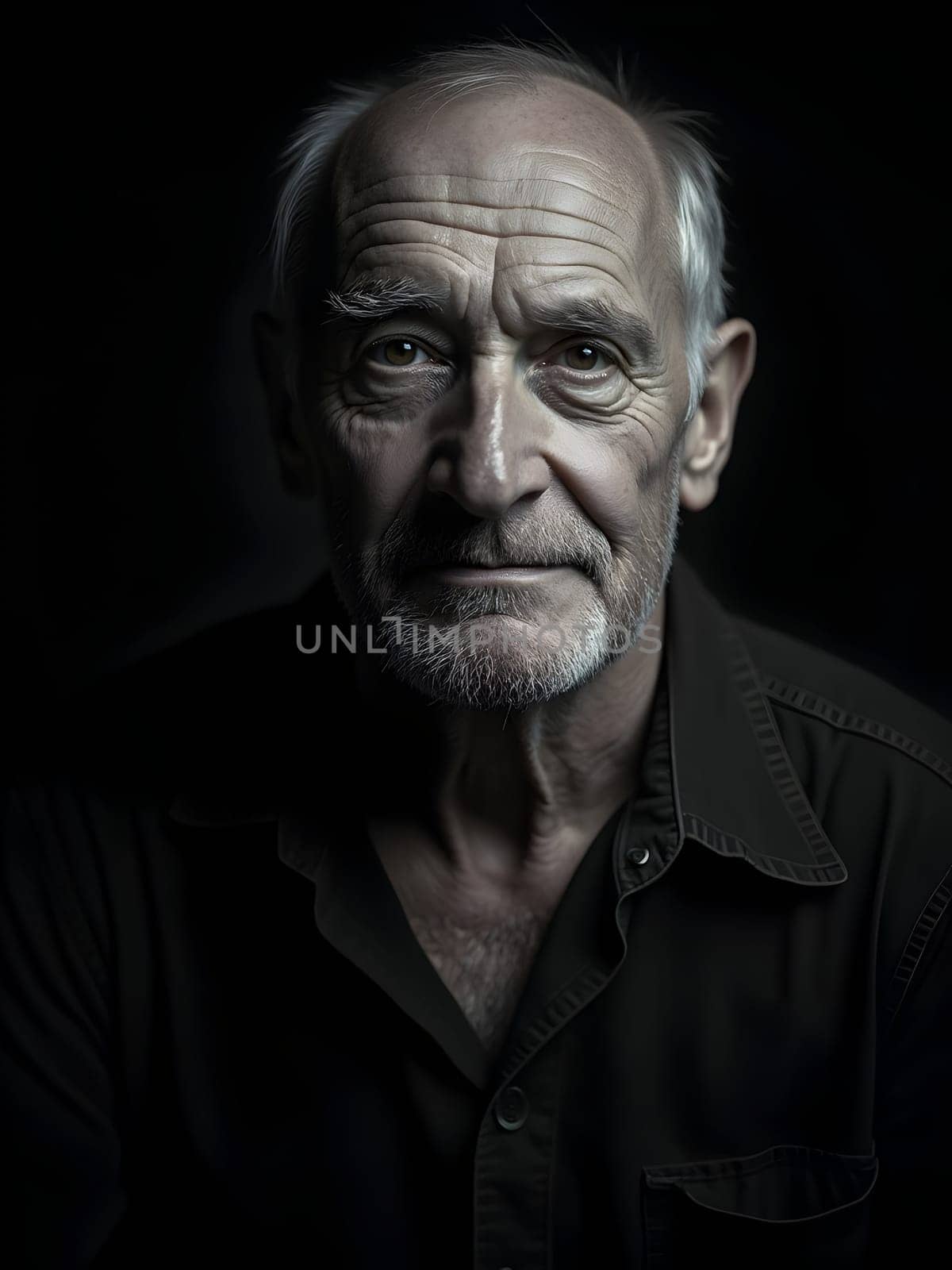 Portrait of the old man with beard