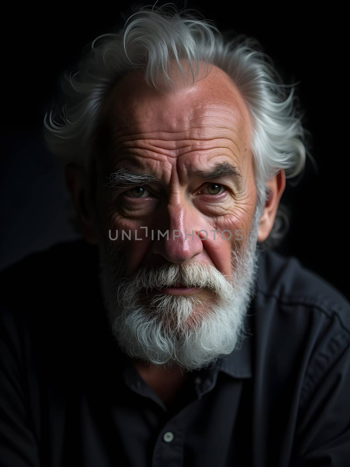 Portrait of the old man with beard