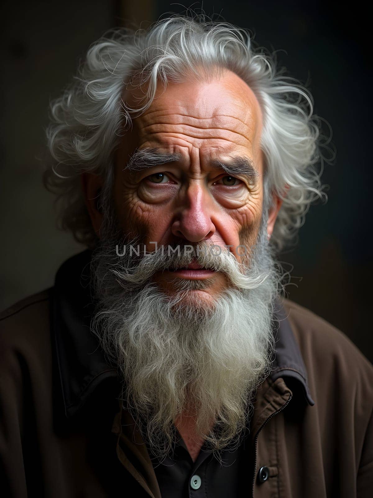 Portrait of the old man with beard