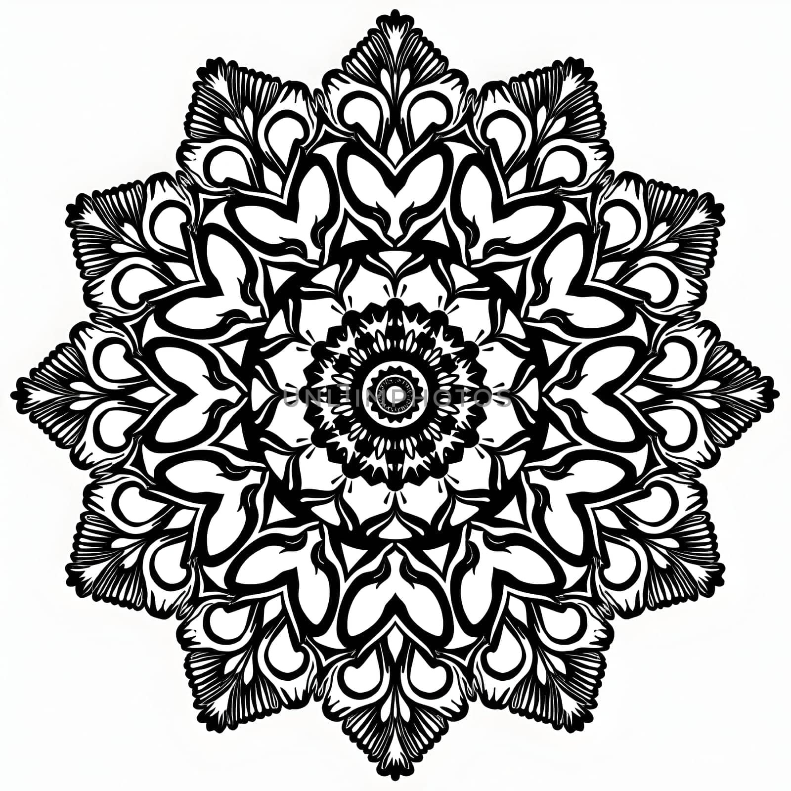 Mandala isolated on the white