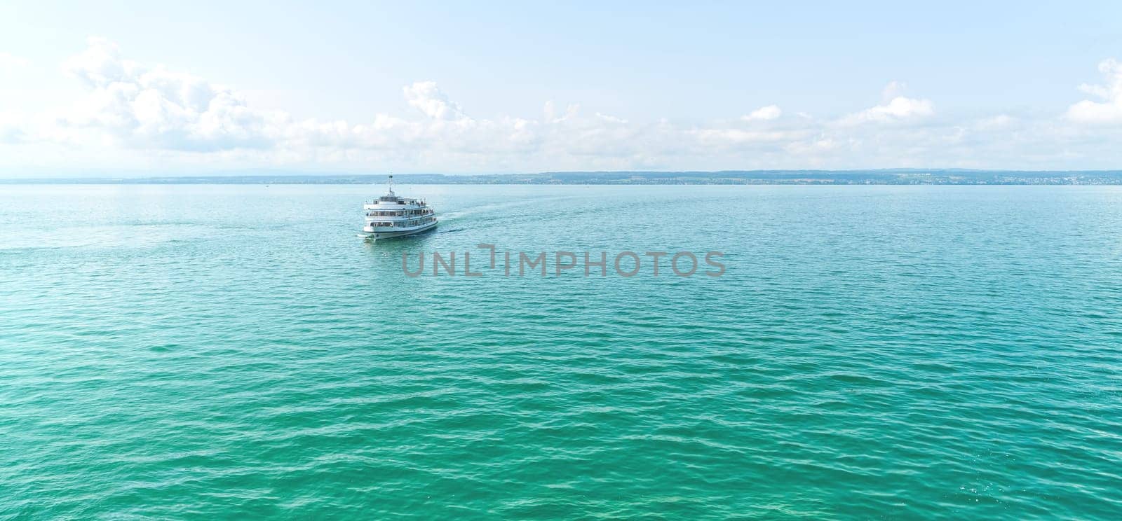 Cruising ship on Lake Constance, Bodensee near Meersburg in Germany