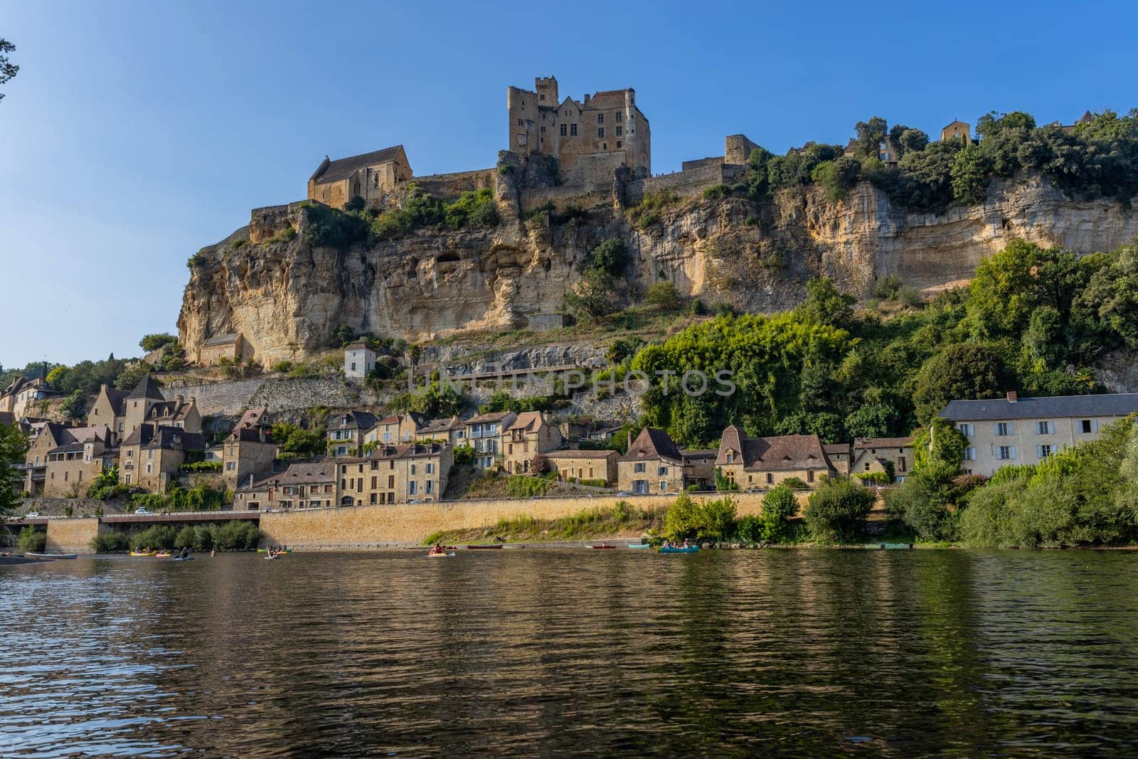 Beynac et Cazenac  France: August 20  2024:The Beynac castle from the river Dordogne. Beynac et Cazenac, Nouvelle Aquitaine, France