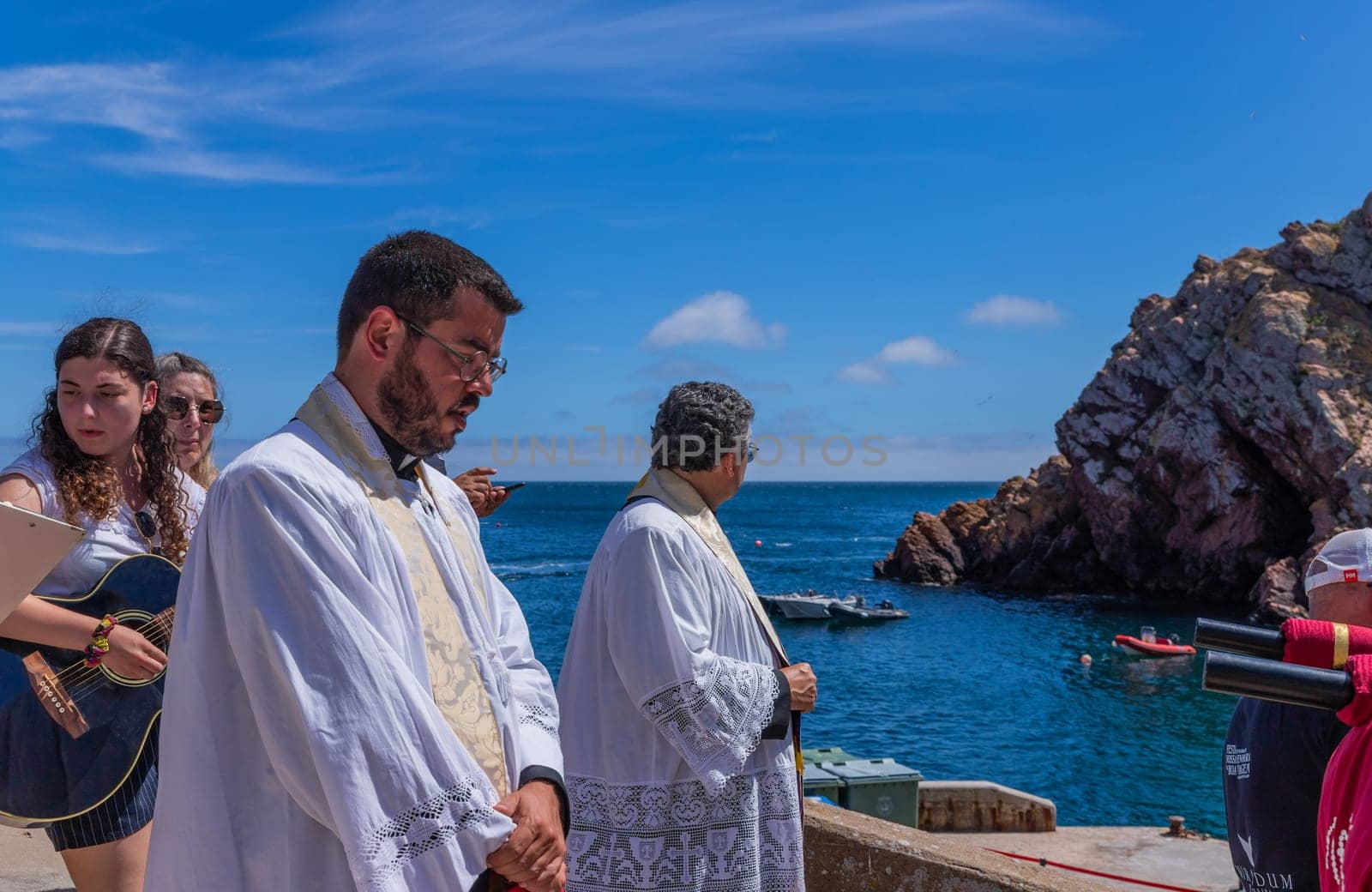 Berlenga island, Portugal: June 22, 2024: Festival in Honor of Saint John the Baptist, in Berlenga island, Peniche. Portugal