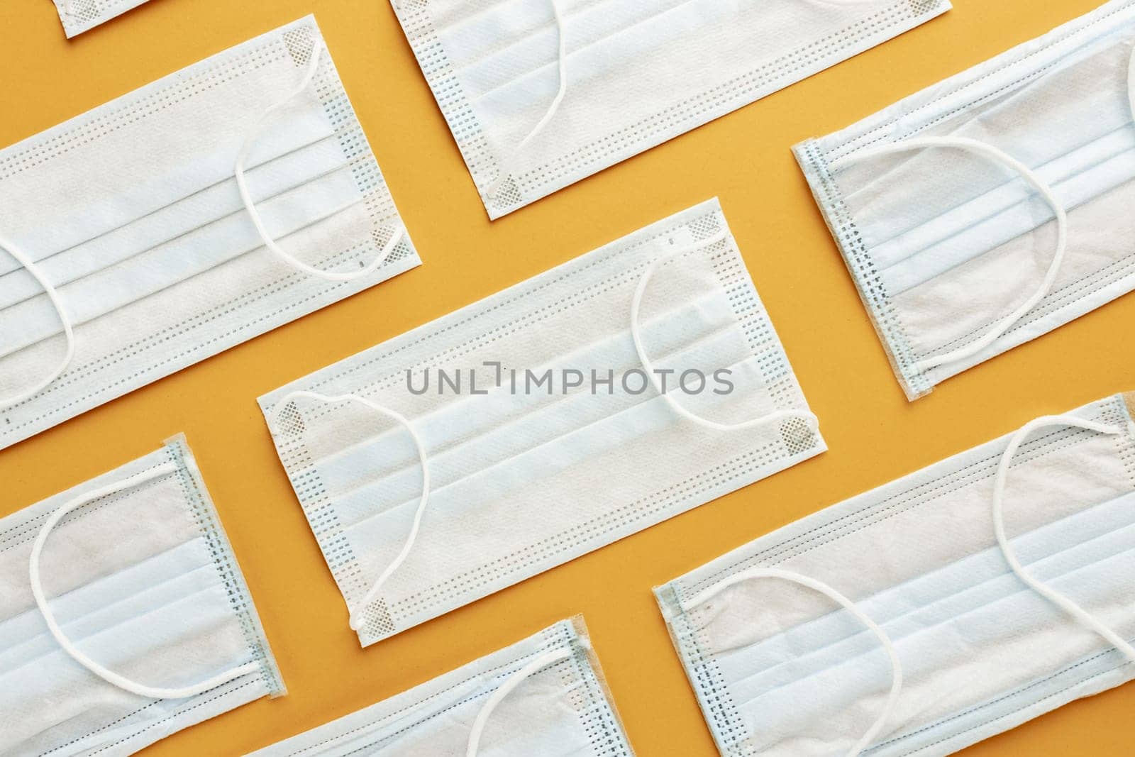 flat lay arranged medical masks. High resolution photo