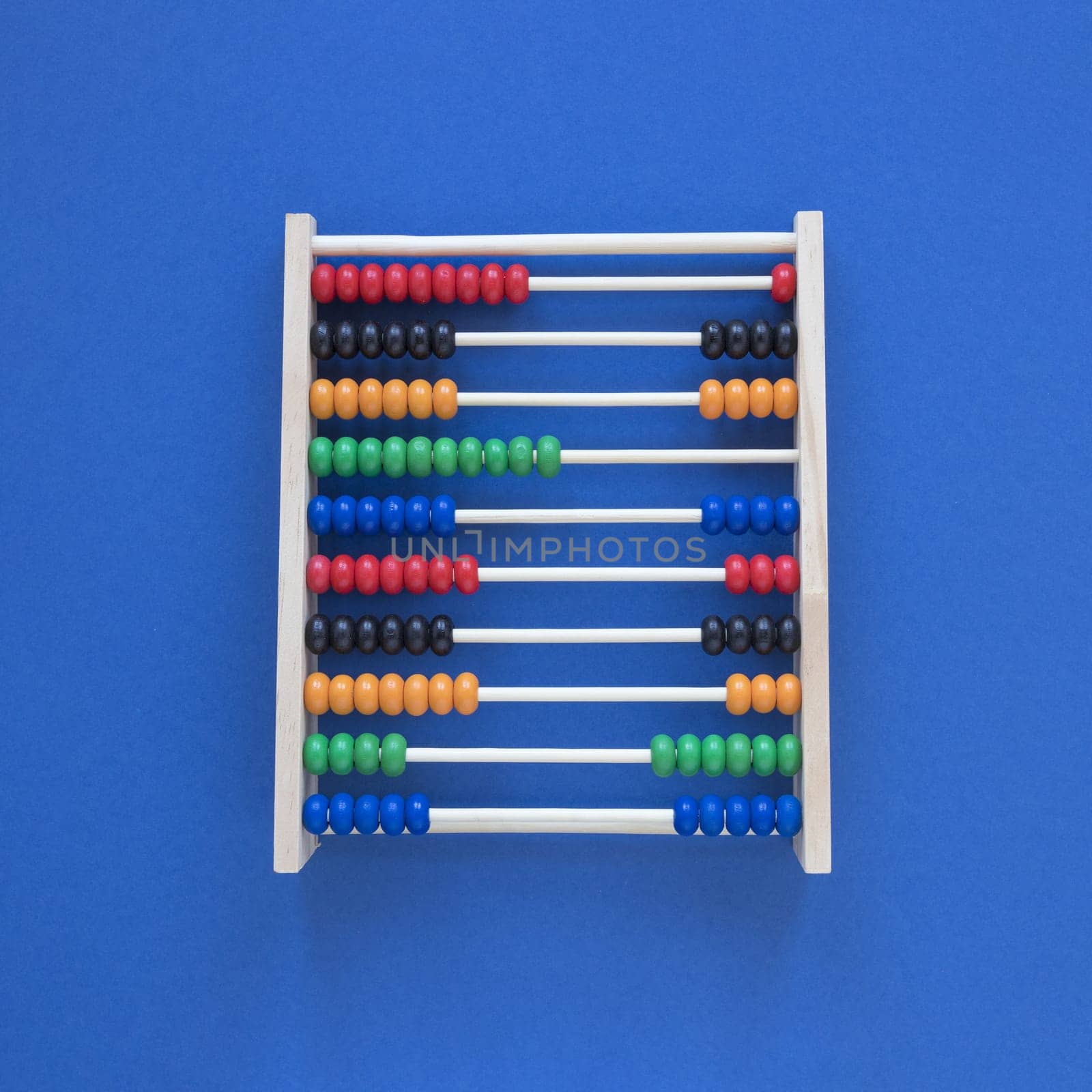 flat lay colourful abacus counting. High resolution photo