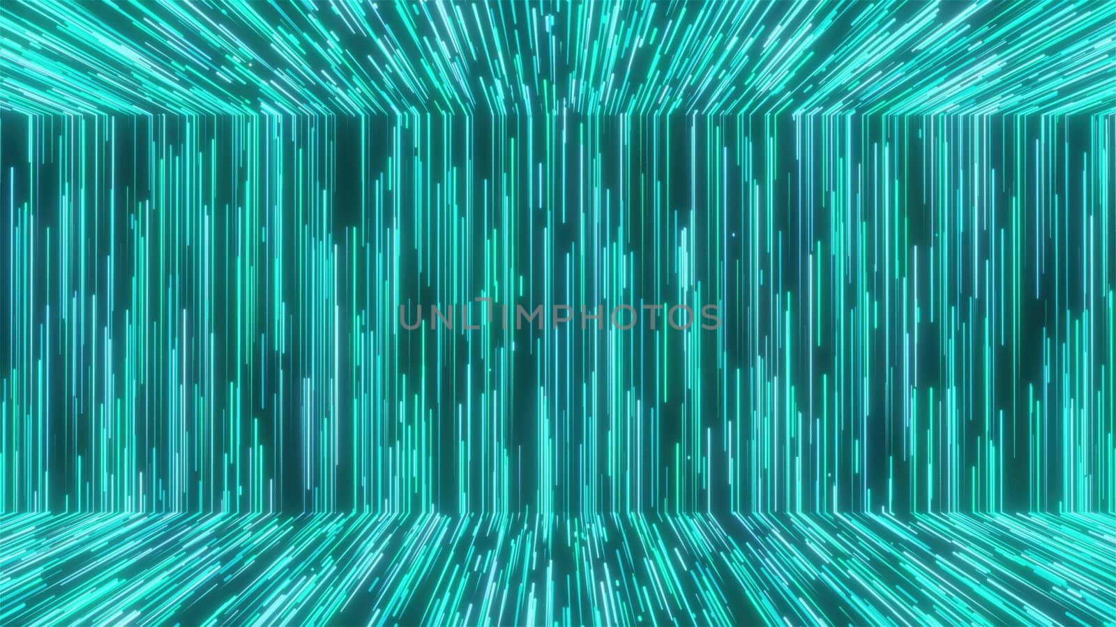 Abstract glowing trails. Computer generated 3d render