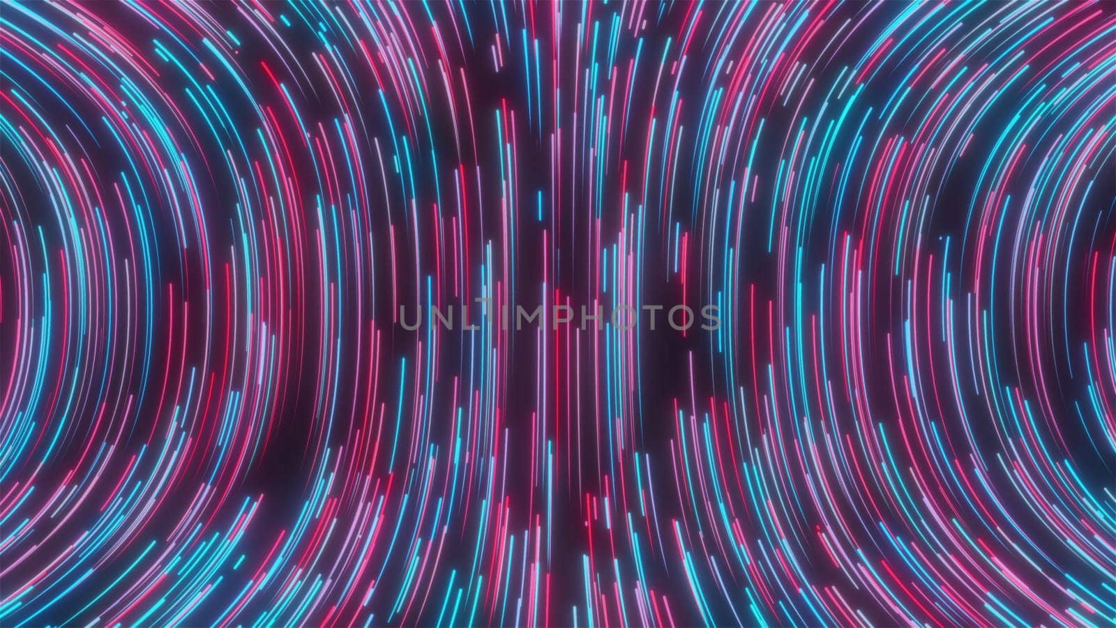 Abstract glowing trails. Computer generated 3d render