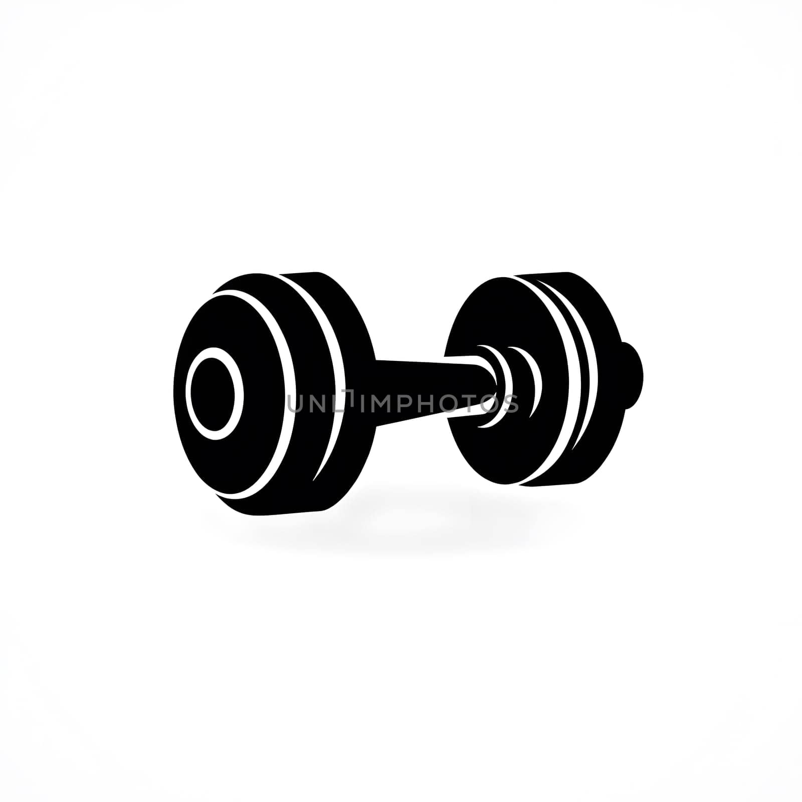 Simple Dumbell weightlifting Gym Lifting Sports Workout Fitness icon logo Symbol