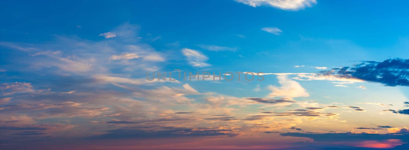 Beautiful dramatic scenic after sunset sky background after sunset