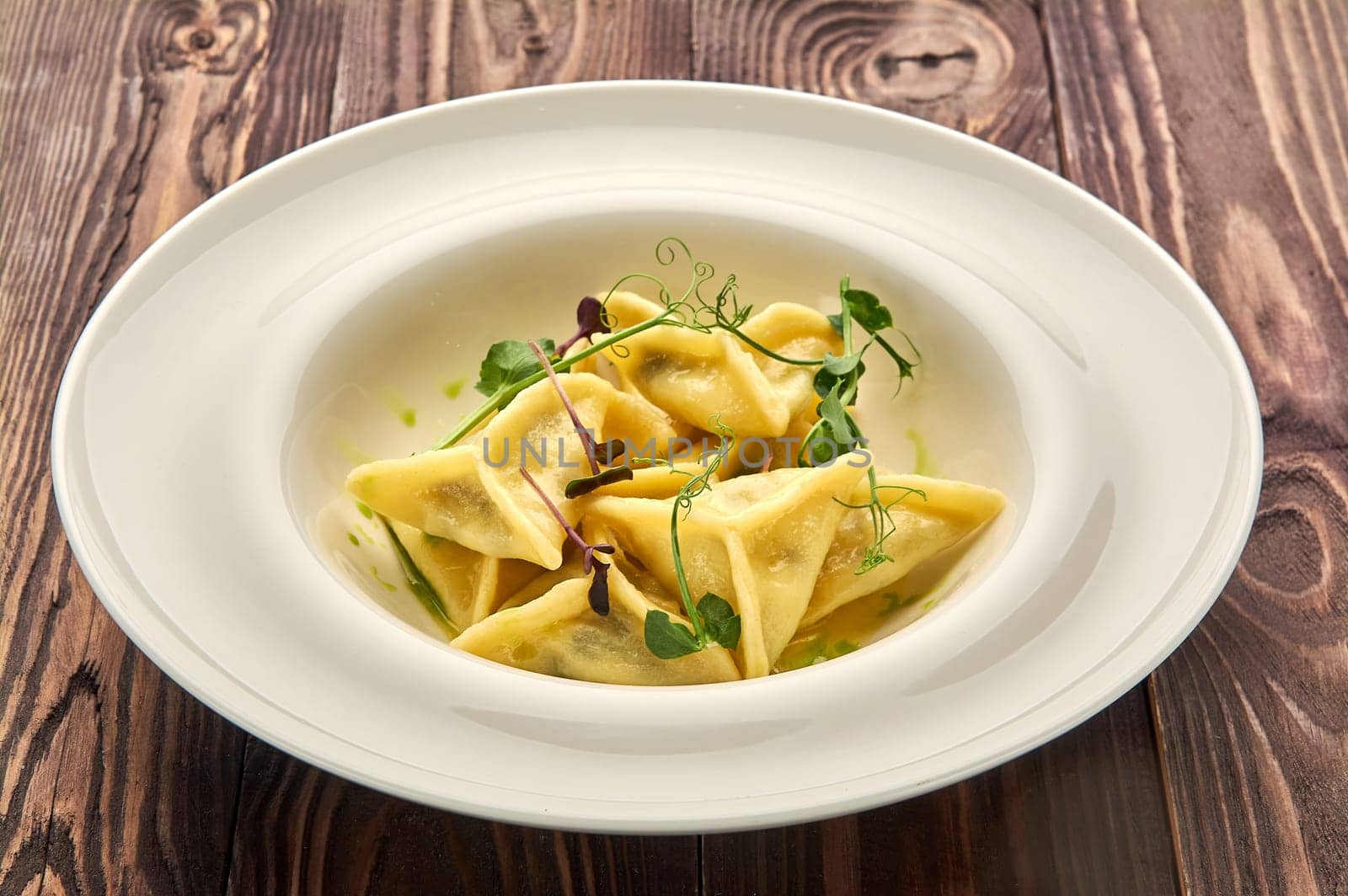 delicious dumplings in a deep dish. High quality photo