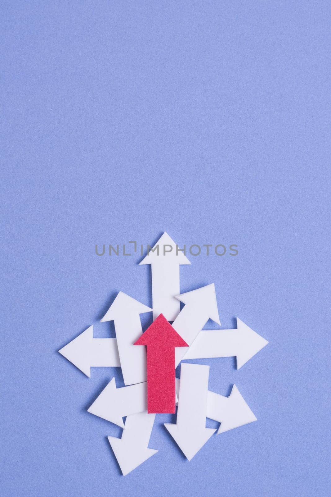 arrows pointing randomly with copy space. High resolution photo