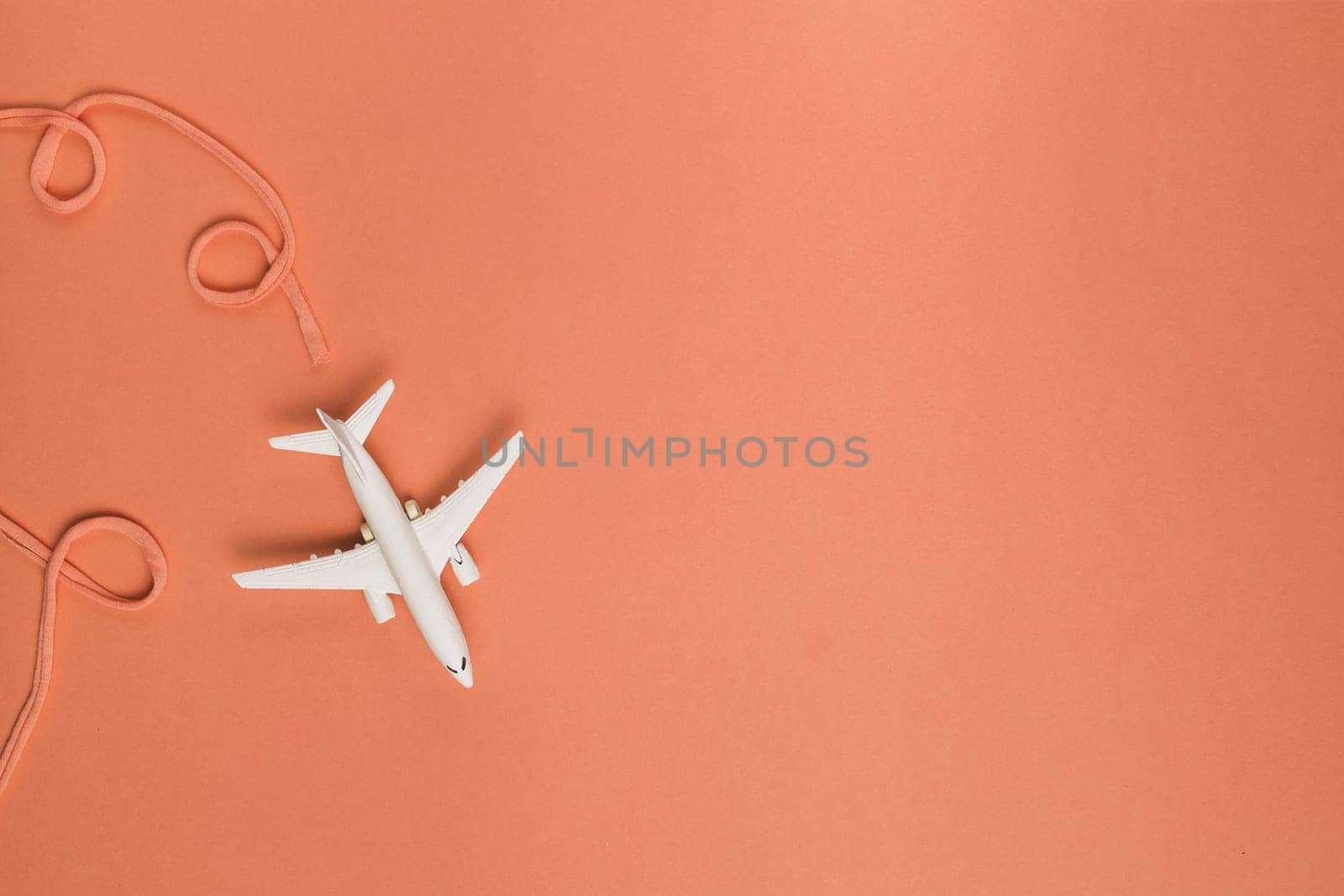 composition cotton airline toy jet. High resolution photo