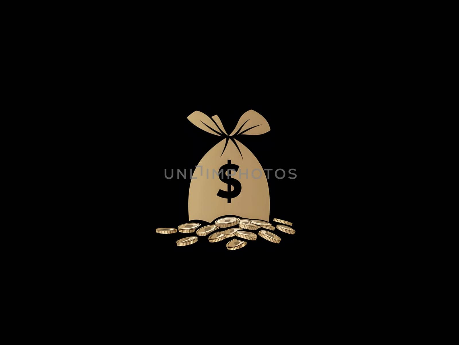 Money Cash Bag.Rich Finance Icon Logo Symbol