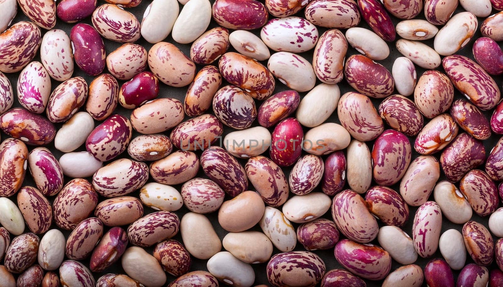 cranberry beans top flat view, AI generated image