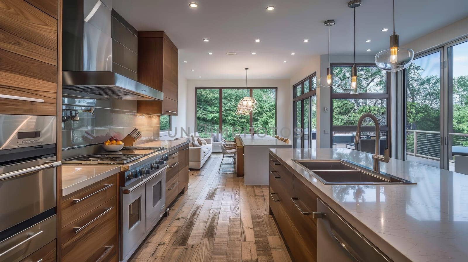 Contemporary kitchen with minimalist design principles