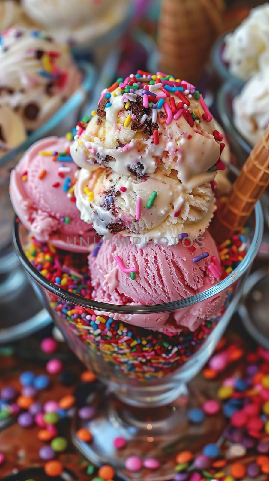 National Ice Cream Day scoops and sprinkles