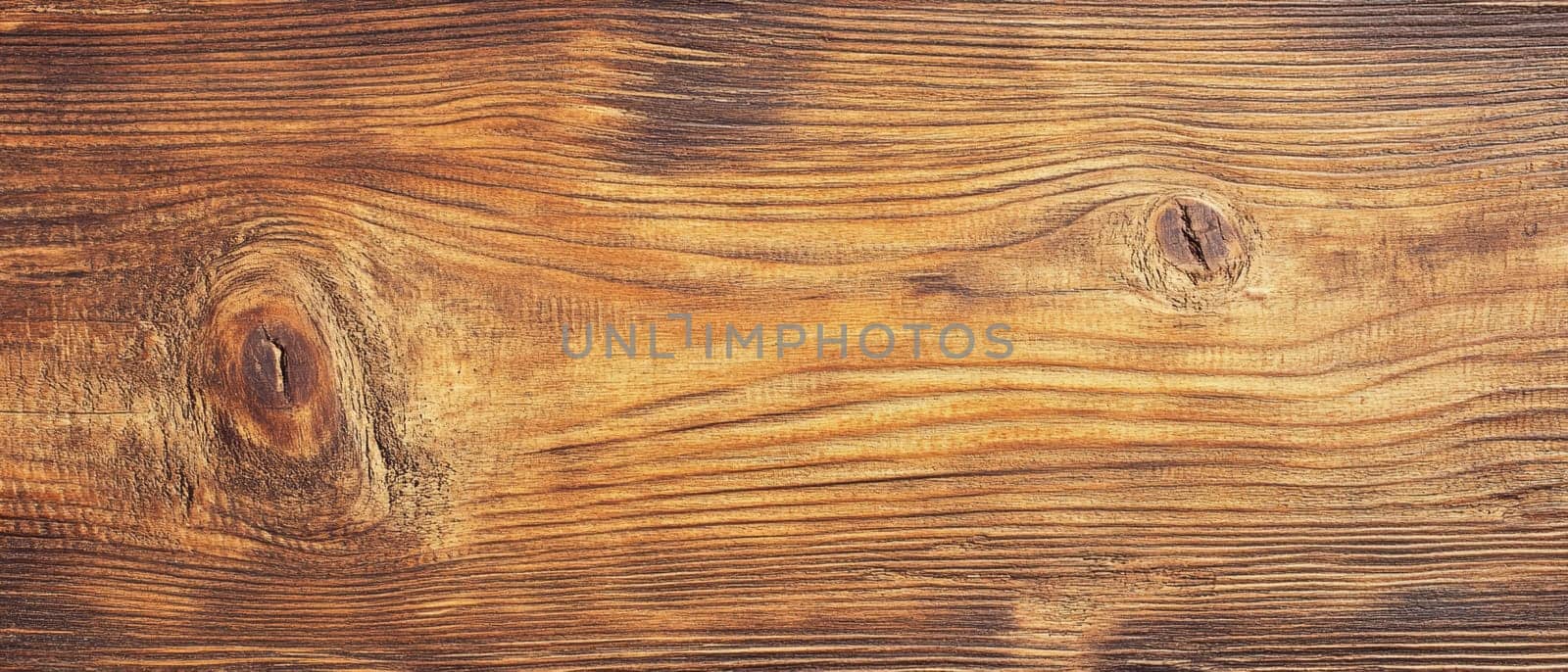 Close up of natural wood grain texture with warm brown tones, knots, and intricate patterns, perfect for background or design element.