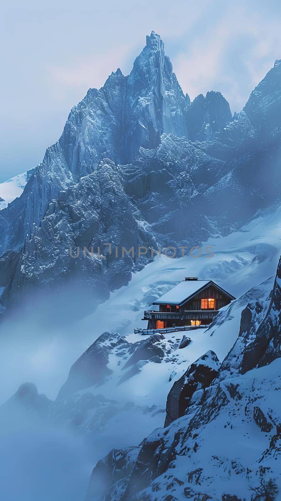 Remote mountain refuges providing shelter to adventurers