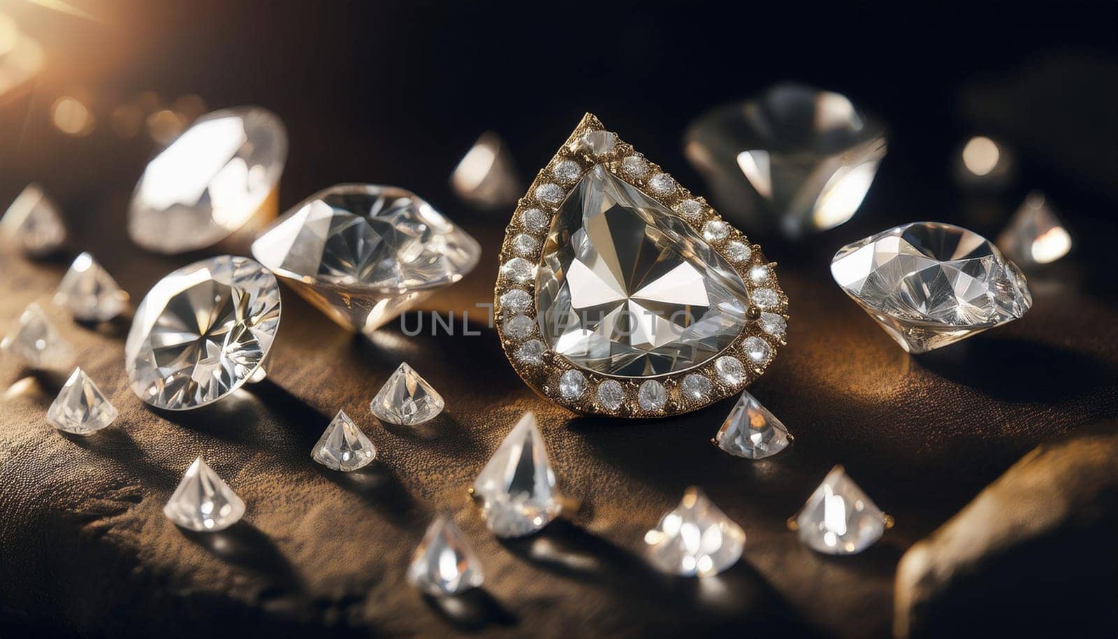 jewels and diamonds and gems, AI generated image