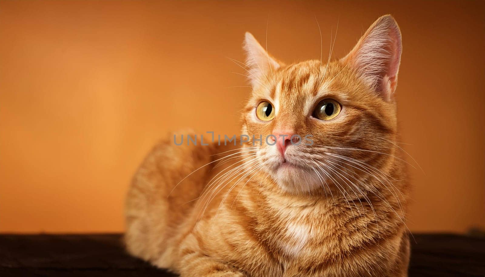 orange tabby cat pet, AI generated image
