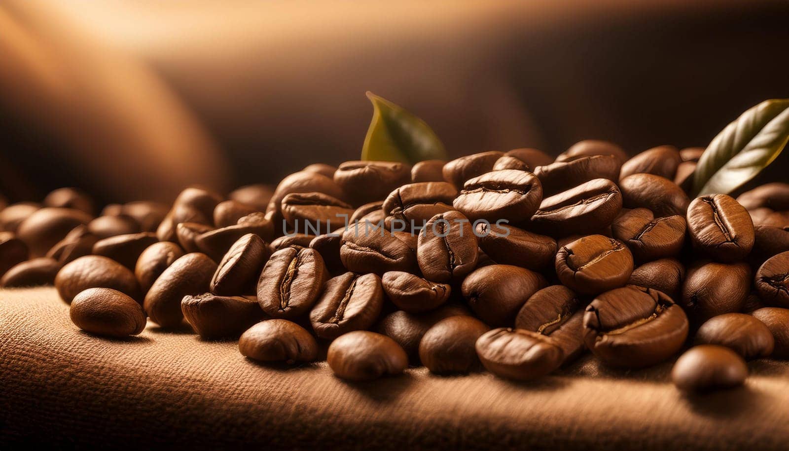 roasted coffee beans, AI generated image